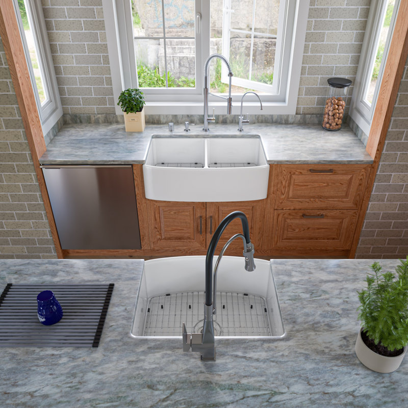 24'' L Single Bowl Fireclay Kitchen Sink