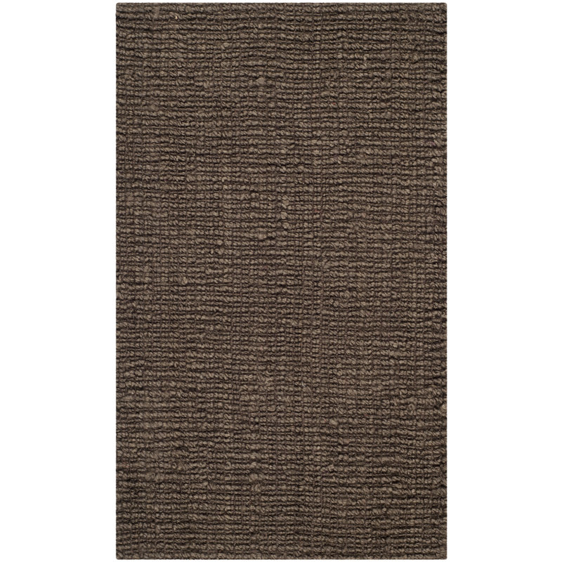 Auckland Handwoven Flatweave Jute/Sisal Brown Area Rug, Rectangle 6' x 9'