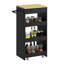 Chariot de cuisine roulant avec roulettes silencieuses, l 15,8 po x H 31,5 po, îlot de cuisine avec tablettes coulissantes et tiroir de rangement pour la cuisine, la salle de bain et la salle de lavage-1518854413