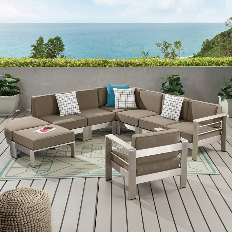 Ensemble modulaire avec coussins patio Jessica