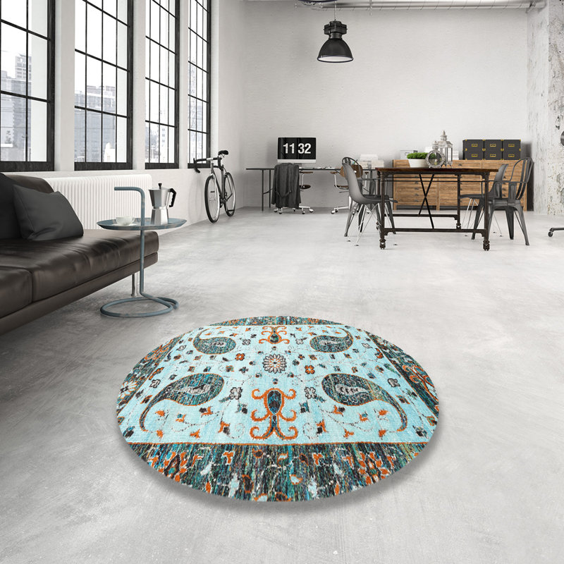 Paisley Indoor Rug, Round 7'
