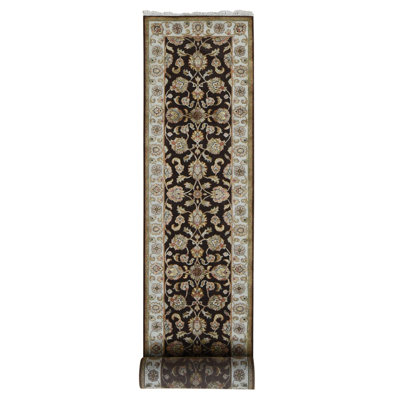 Soila One-of-a-Kind 2'7" X 15'9" New Age Runner Silk Area Rug