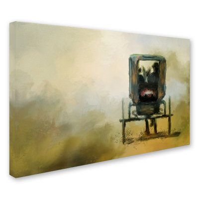 Vidur 'Amish Wagon' Print on Wrapped Canvas