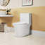 Toilette monobloc 1,1 / 1,6 GPF allongée à hauteur de confort très grande, certifiée CUPC, certifiée WaterSense, céramique, couleur blanche, siège à fermeture en douceur