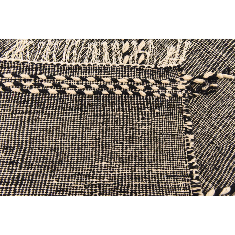 Tapis noir et blanc Nathaniel