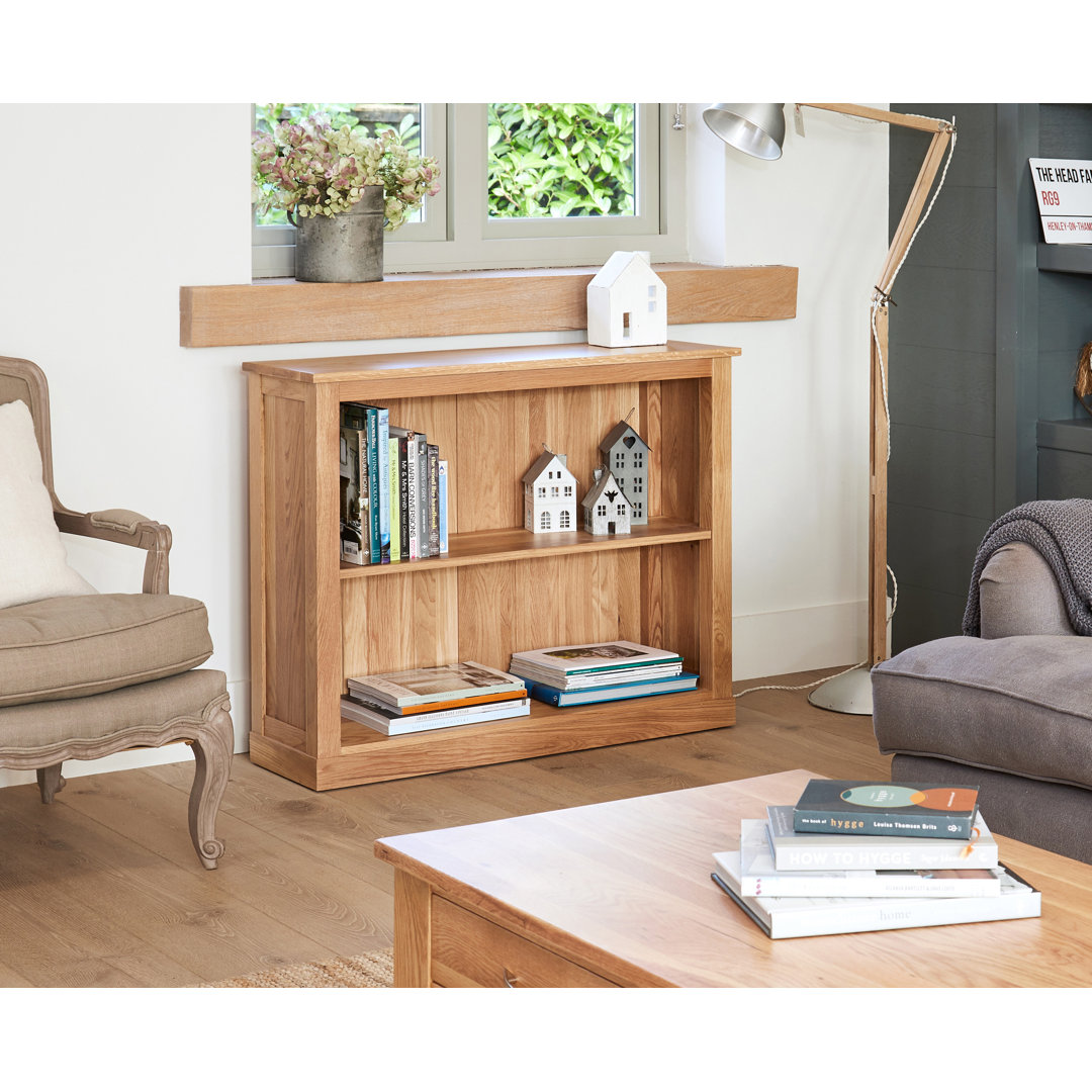 Oscar 80cm H x 100cm W Solid Wood Standard Bookcase