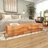 Wood Block Rectangular Bench with Elevated Base
