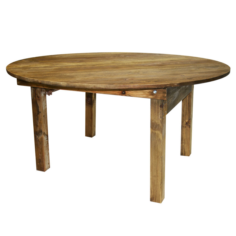 Pine Round Solid Wood Dining Table