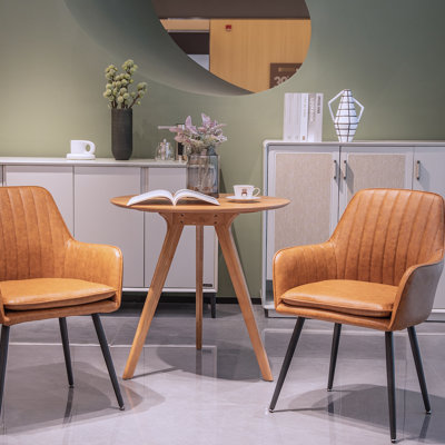 Ensemble de 2 chaises de salle à manger en similicuir