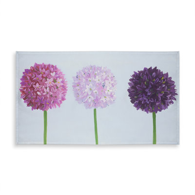 Romantic Purple Dahlia Pomponowa Tablecloth for Home Decor