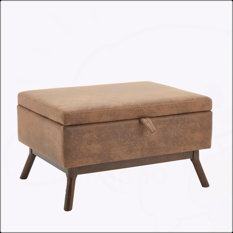 Banc de rangement de table basse Mid-Century moderne, assemblé, multifonctionnel pour le salon et le vestibule