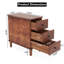 Table de bout étroite en bois massif 23,6 po - brun (entièrement assemblée)