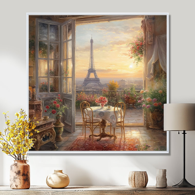 Impression sur toile, H 16 po x l 16 po, Reproduction avec cadre flottant, Blanc