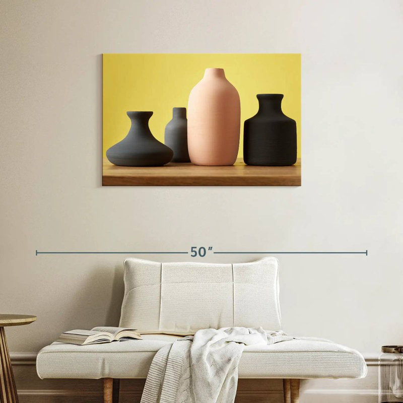Minimalist Ceramic Vases, 24" H x 36" W