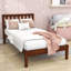 Lit plateforme simple en bois avec support à lattes Caraleigh-1816533210
