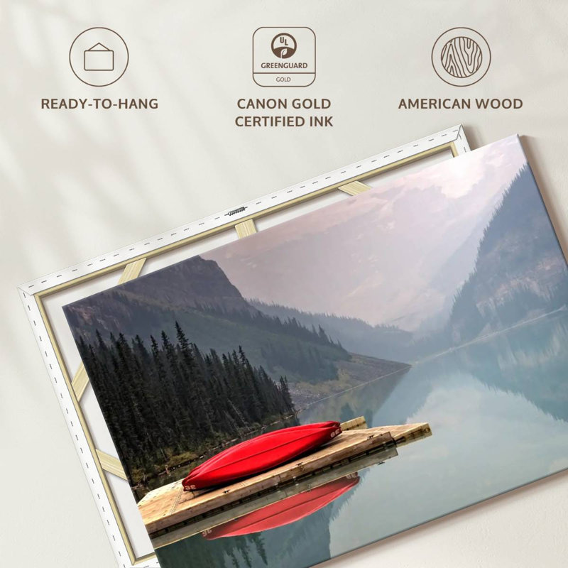 Mountain Lake Kayak sur toile, H 20 po x l 30 po x P 1,25 po