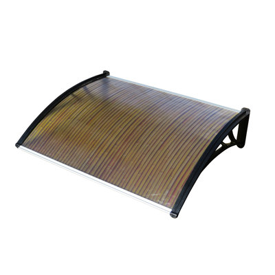 Auvent de porte convexe transparent l 47,24 po x P 39,37 po