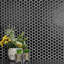 Carreau de mosaïque de plancher et de mur en porcelaine noir mat 10-1 / 4 "x 11-7 / 8" Metro 1 Hex
