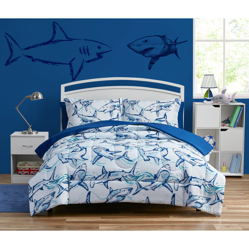 Ensemble de literie pour enfants Blue Shark, Double / grand + 6 pièces supplémentaires