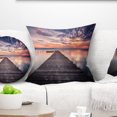 Coussin coloré Sunset Over Lake - Sea & Shore