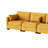 Maelina 5 - Piece Upholstered Orange Corduroy Modular Sectional Sofa with Pillow Back and Removable Ottoman-619298550-619298544