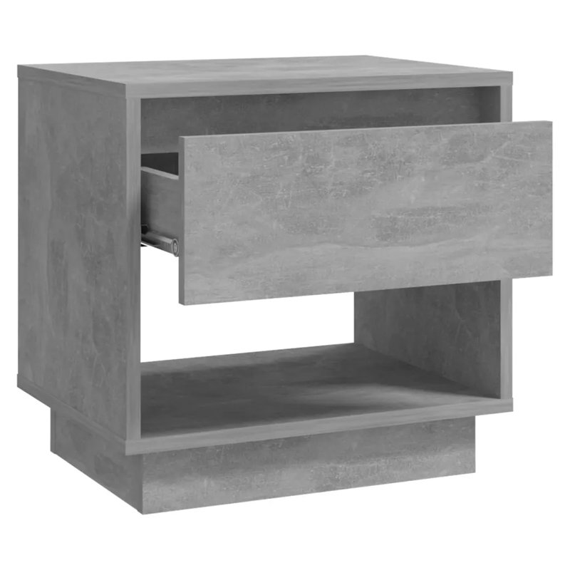 Georgie-May 45cm W Particle Board / Chipboard Bedside Table, Grey