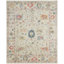 Galena Hand Knotted Wool Oriental Area Rug in Cream; Blue; Vintage Linen; Rose