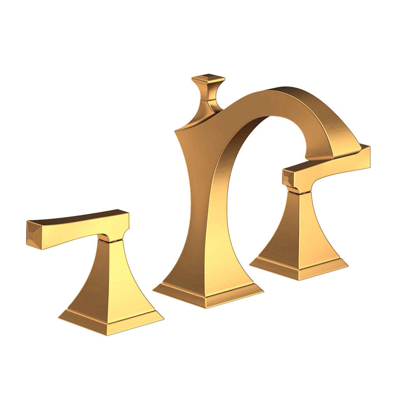 Joffrey Widespread Bathroom Faucet with Drain Assembly, Satin Gold