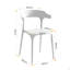 Ensemble de 4 chaises de salle à manger empilables en plastique-1126920131