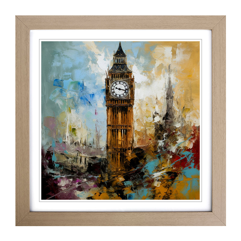 Single Picture Frame Print on Wood, Oak