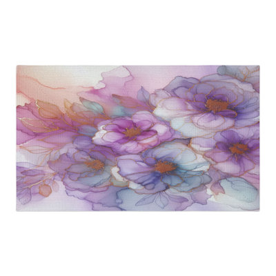 Tapis tressé violet