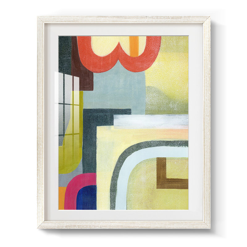 City of Rainbows II - impression encadrée, H 28,5 po x l 20,5 po, Blanc