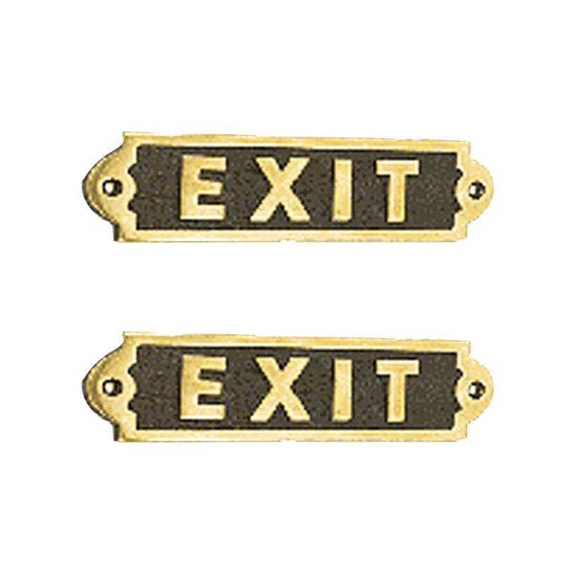 Exit Tarnish Resistant Sign