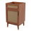Base de meuble-lavabo autoportant en rotin de style bohémien à 2 tablettes Javer l 20 po x P 18 po x H 33 po seulement (lavabo non inclus), noyer