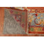 Tapis oriental orange en laine à motif art déco 8 x 10