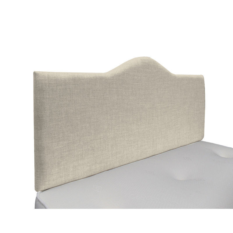 Burbank Upholstered Headboard, Small Double, Ivory, Naples Velvet