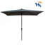 Parasol d'extérieur à DEL solaire 10 x 6,5T avec manivelle et bouton poussoir inclinable pour la cour-134675889