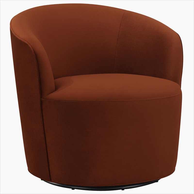 Fauteuil pivotant orange brûlé