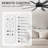 52" 8-Blade Ceiling Fan with 3CCT Dimmable LED Light Kit And Remote , 6-Speed Noiseless Reversible DC Motor