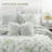 Modern Bedding Sets, 4 Piece Full Queen Microfiber Floral Quilt for Home