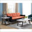 Table basse moderne 2 tons pour le salon, peu encombrante avec tablette de rangement