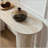 55.12" Faux Mars Marble Pattern Console Table - Modern Design