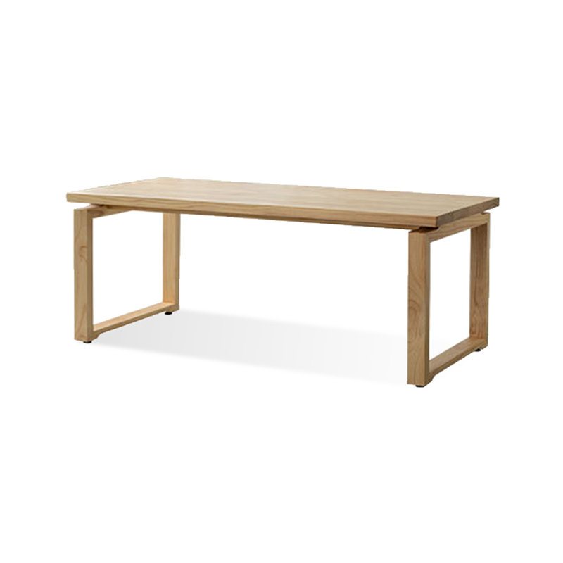 Burlywood Rectangular Solid Wood Dining Table, 29.53"H x 78.74"L x 31.5"W
