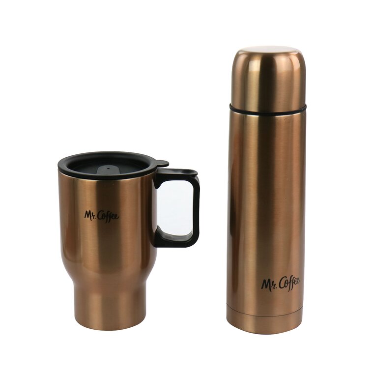 Giveaway Thermo Cafe Double Wall Stainless Steel Beverage Bottles (34 Oz.), Travel Mugs