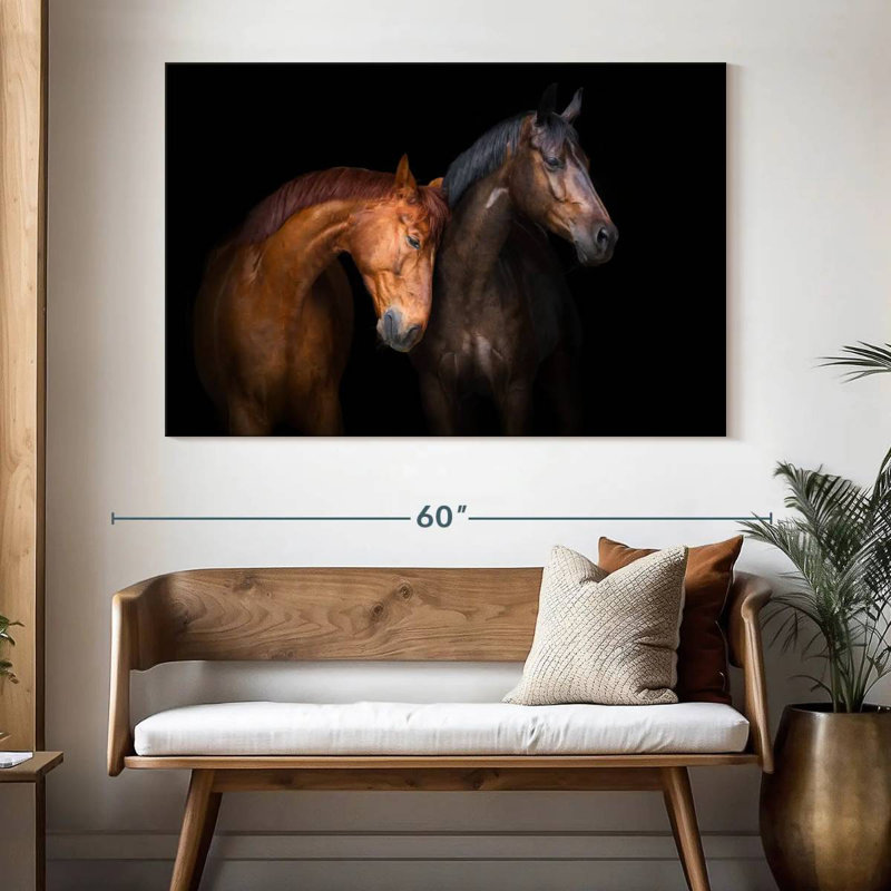 Brampt Horse Duo, 34" H x 51" W