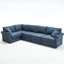 Canapé modulaire en L à 5 places avec revêtement bleu foncé et 5 coussins modulaires-918994021-918994042