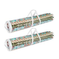 Hearth & Harbor Wrapping Paper Storage Container - Christmas Storage Bag with Interior Pockets - Gift Wrapping Organizer Storage