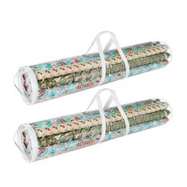 Underbed Gift Wrap Organizer, Wrapping Paper Storage Box and Interior  Pockets, fits 18-24 Standard Rolls, Underbed Storage Holiday Accessories,  40” Long - Tear Proof Fabric 