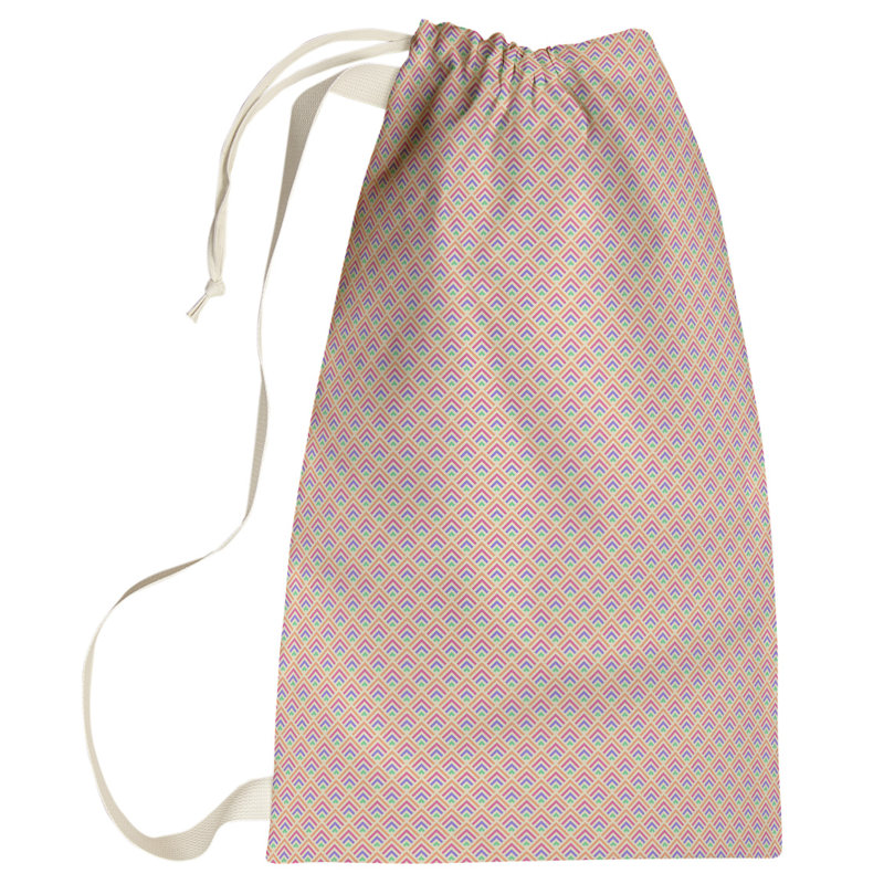 Kitterman Fabric Laundry Bag with Handles, Small (64" H x 20" W x 1.5" D), Yellow/Orange
