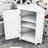 Misiak Wood Triangle Corner Bathroom Cabinet with Shelves and Doors-651335218